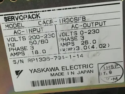 USED YASKAWA CACR-IR30SFB