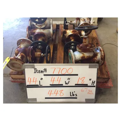 Used 4" manual globe valve for hot oil