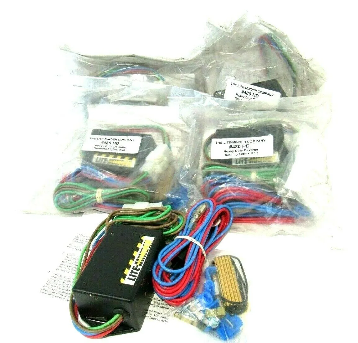 LOT OF 5 NEW LITE-MINDER #480 HD DAYTIME RUNNING LIGHTS 480HD