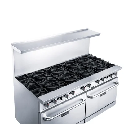 New | in-Stock Dukers New Dukers DCR60-10B 60" Gas Cooktop Range with Ten (10) Open Burners Commercial Ranges Illinois US | Falcon Restaurant Supply #1376279