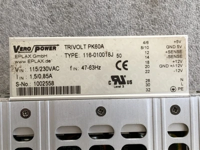 USED VERO ELECTRONICS PK60A (1)-TRIVOLT POWER SUPPLY