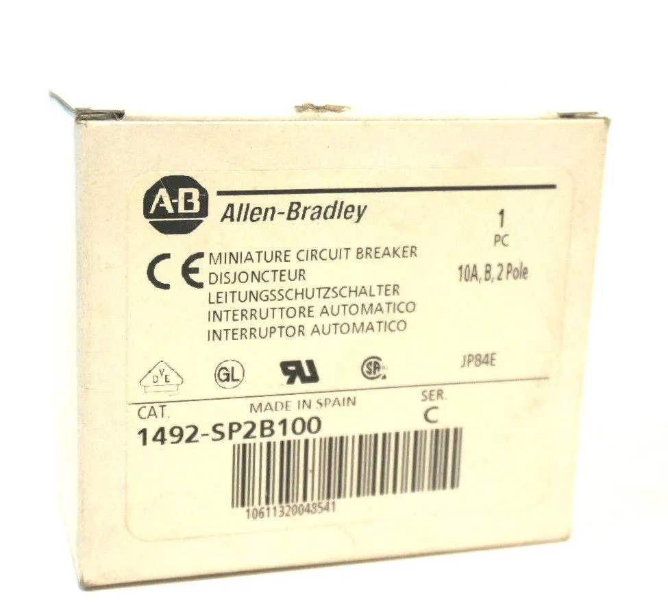 NEW ALLEN BRADLEY 1492-SP2B100 CIRCUIT BREAKER SER.C 1492SP2B100