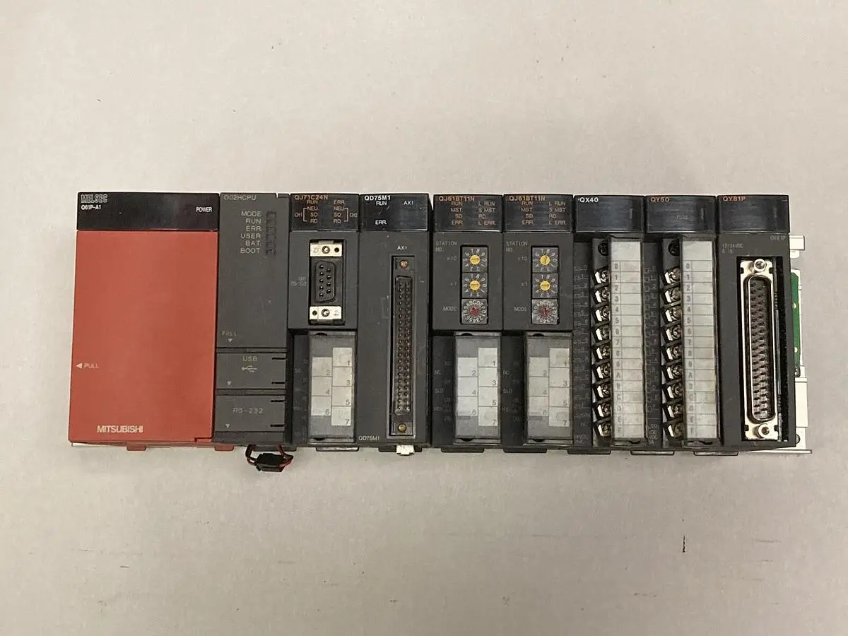 USED MITSUBISHI Q61P-A1, Q02HCPU, QJ71C24N, QD75M1, QJ61BT11N, QX40, QY50, QY81P