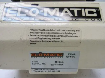 El-O-Matic ED 100/A Double Acting Pneumatic Valve Actuator W/ Actaire Controller