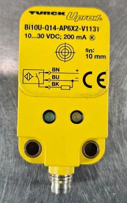 Turck Bi10U-Q14-AP6X2-V1131 Inductive Proximity Switch Sensor 10-30VDC. Loc5E-16