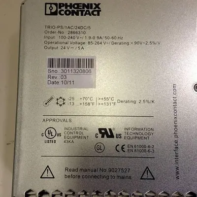 USED PHOENIX CONTACT TRIO-PS/1AC/24DC/5