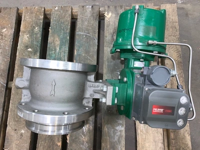 8" -150# Fisher V-Ball Control Valve; Stainless; Rebuilt Condition!