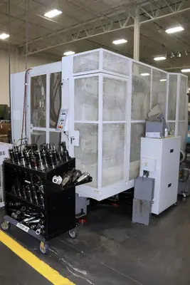 Used 2008 HYUNDAI KIA KH50G Horizontal Machining Centers Illinois US | Machinery Marketing International #779381