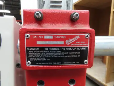Milwaukee Vac-U-Rig Dymodrill 4096 Coring Motor 2" to 10" Core Bore Stand Set