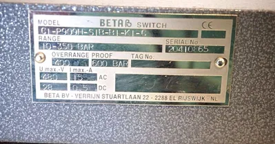 NEW BETA CI-P909H-SIB-BI-KI-C PRESSURE SWITCH CIP909HSIBBKIC