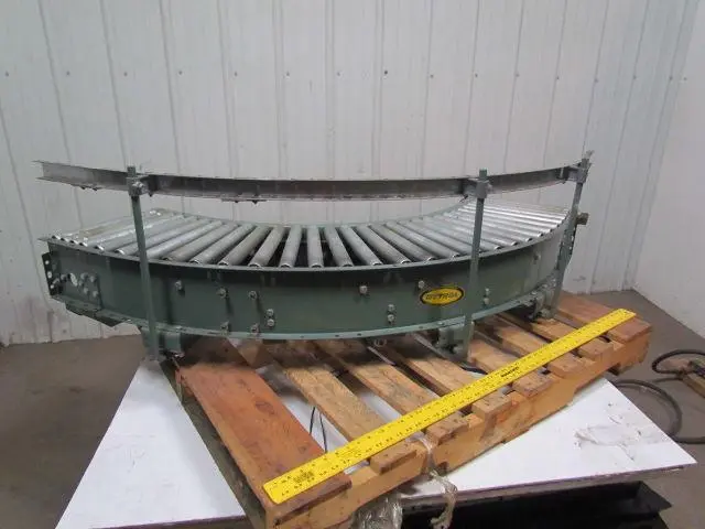 Hytrol 90 degreex15" Power corner slaved 1-3/8"dia rollers 6-1/2" frame