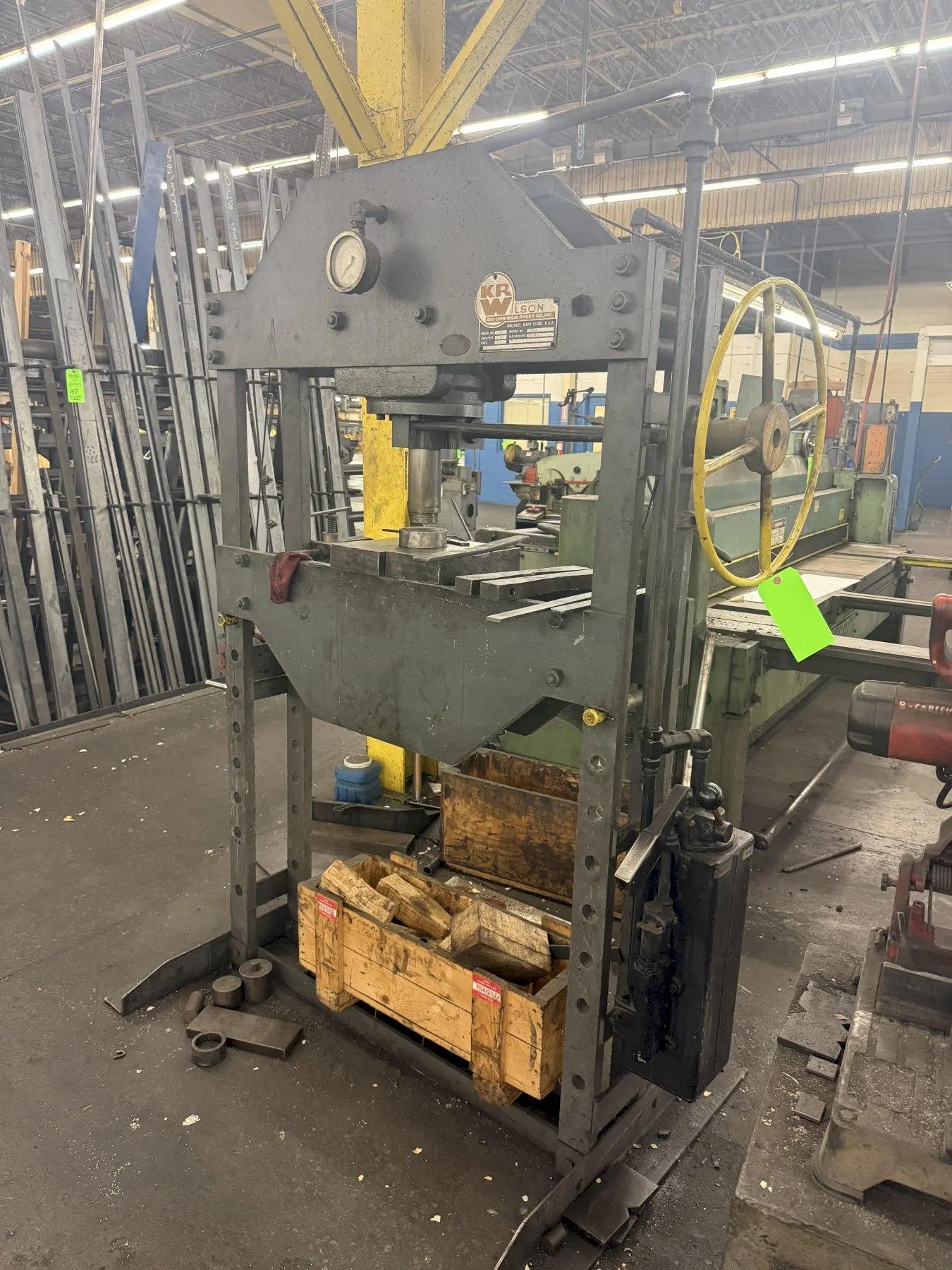 75 TON KR WILSON H-FRAME HYDRAULIC PRESS: YOBRO #25288