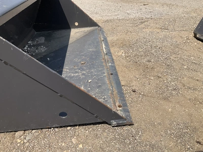 New old stock Paladin 42” smooth bucket for a mini skid steer, welded on cutting edge, mini skid ste...