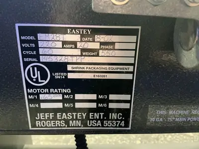 Used 2002 EASTEY EM28T Sealers Ohio US | HGR 24 #1289754