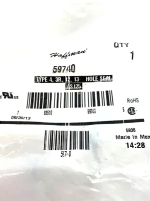 New | in-Stock Hoffman Knockout Hole Seal Type 4, 3R, 12, 13, 2.19-inch Diameter Electrical Boxes Michigan US | Maverick Industrial Sales #1401042