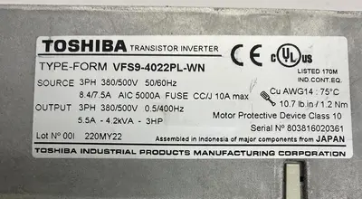 USED TOSHIBA VFS9-4022PL-WN