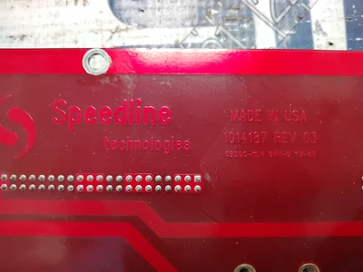 USED SPEEDLINE TECHNOLOGIES 1014185 REV 4 ASSY 1014187 REV 03