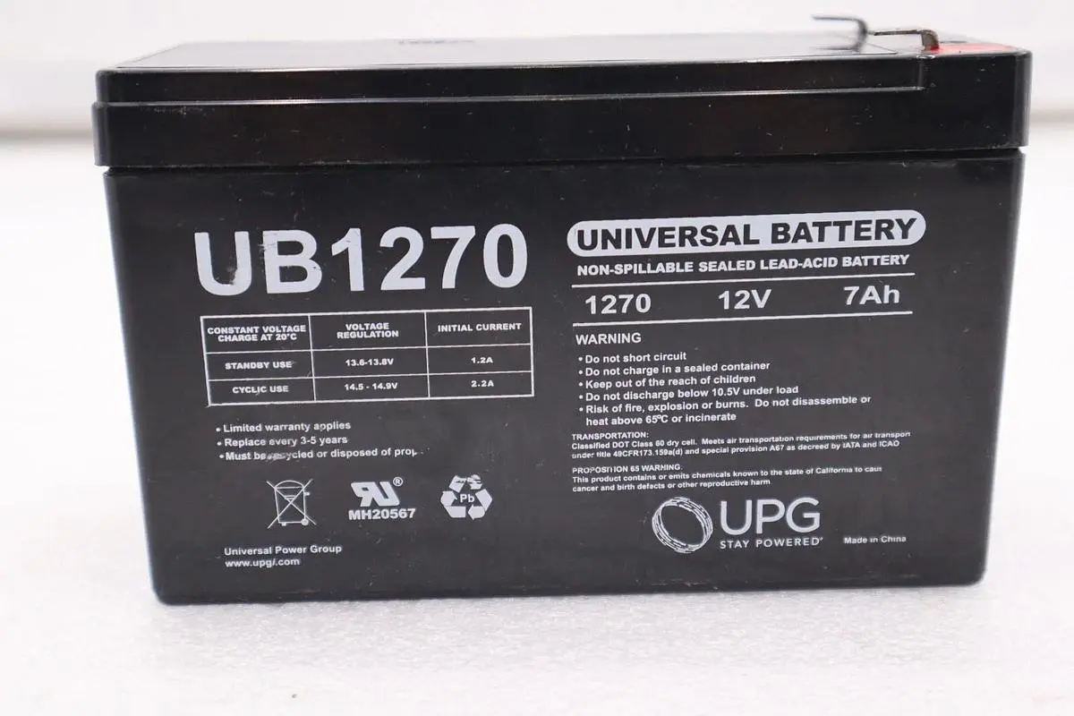 2 UNIVERSAL UB1270 LEAD-ACID BATTERY AGM TYPE #L-204/L-205