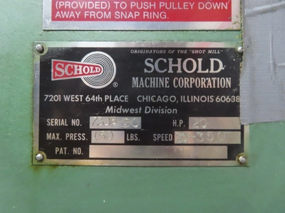 20 HP Schold Bow-Tie Mixer, XP, Variable Speed, Floor mount