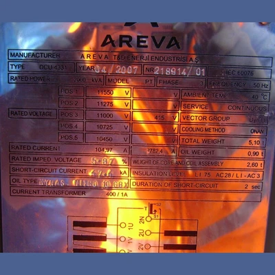 Areva 2000 kVA Distribution Transformer