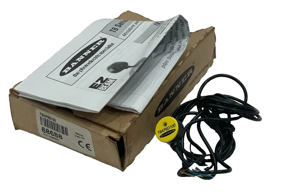 NEW BANNER ENGINEERING T8AP6D100 SENSOR BARREL MOUNT