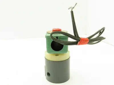 Plast-o-matic EUC1B2G6 Solenoid Valve PVC 2-Way 1/4" NPT NC 120V Coil