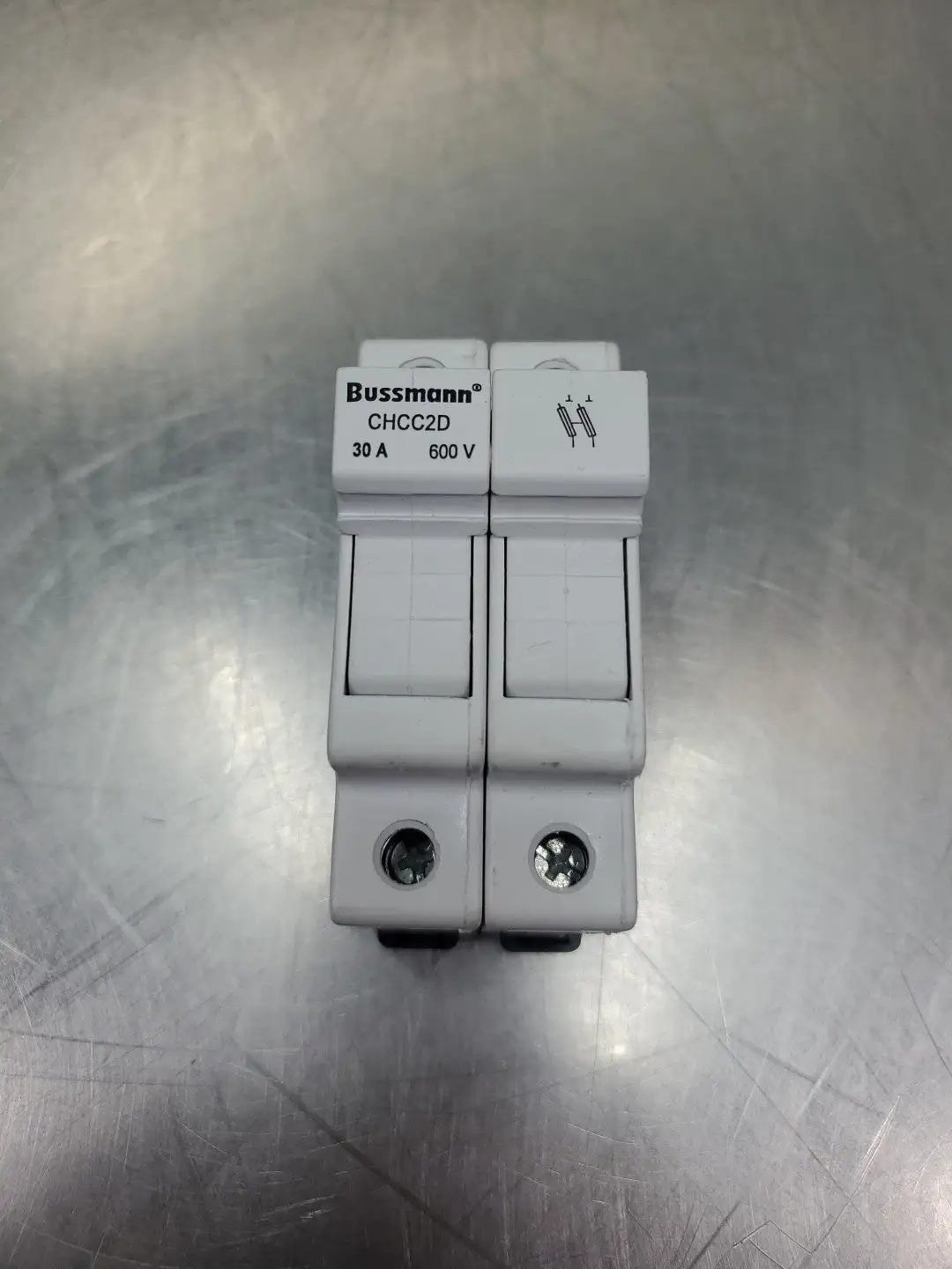 Used Bussmann CHCC2D 2-Slot Fuse Holder, 30A, 600V Fuse Accessories | Palmetto Automation #1155812