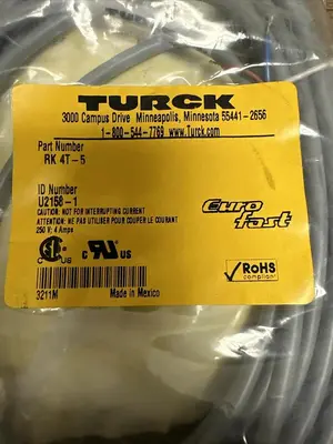 New | in-Stock TURCK RK 4T-5 U2158-1 Industrial Controls | Surplus Asset Holdings #1221104