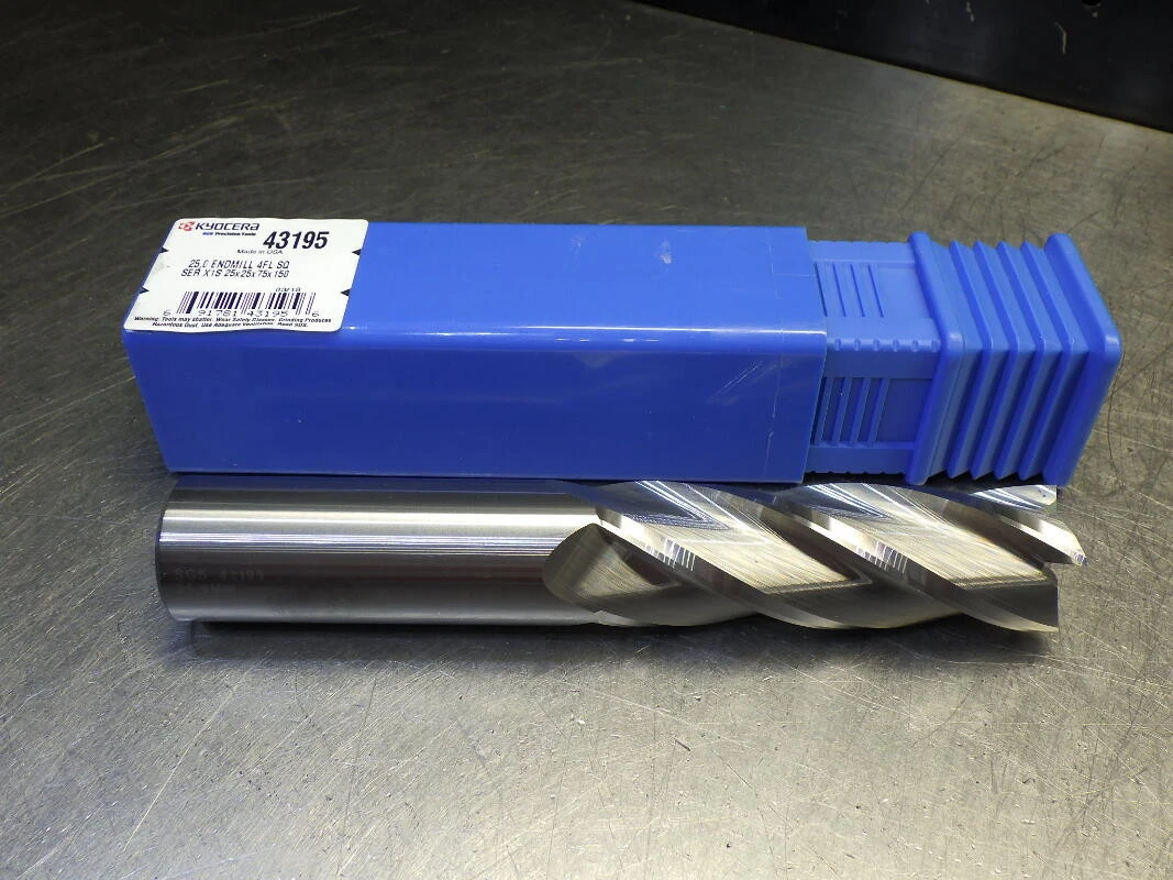 Kyocera / SGS 25mm 4 Flute Carbide Sq Endmill 25mm Shank 43195 (LOC1453B)