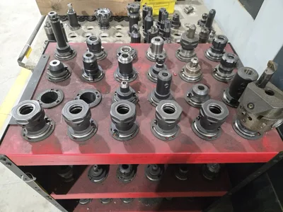 Cart and Contents; Approx (66) Cat 40 Tool Holders