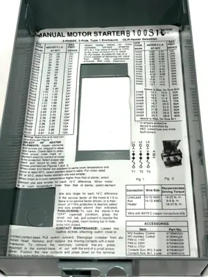 NEW EATON B100S1C AC MANUAL STARTER SIZE 1 7.5HP