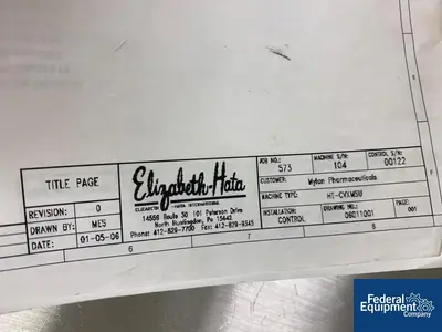 USED Elizabeth-HATA Elizabeth Hata Tablet Press, Model HT-CVX-MS-U, 38 Station