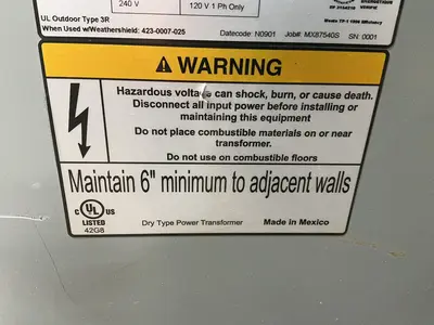 Used JEFFERSON ELECTRIC 4237217000 Distribution Transformers Ohio US | HGR 24 #1521398