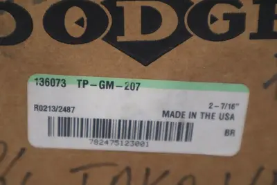 Dodge TPGM207 / TM-GM-207 136073 2-7/16” Bearing  NEW IN BOX STOCK H720