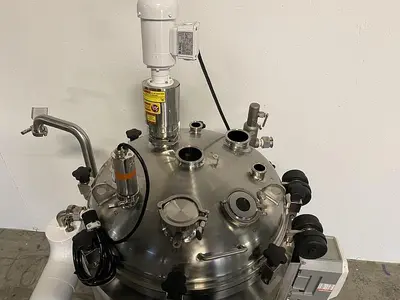 USED 2014 ALLEGHENY BRADFORD 171 LITER STAINLESS STEEL JACKETED REACTOR 45 PSI W/ AGITATOR