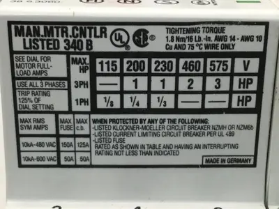 USED MOELLER PKZM1-4 2.4-4