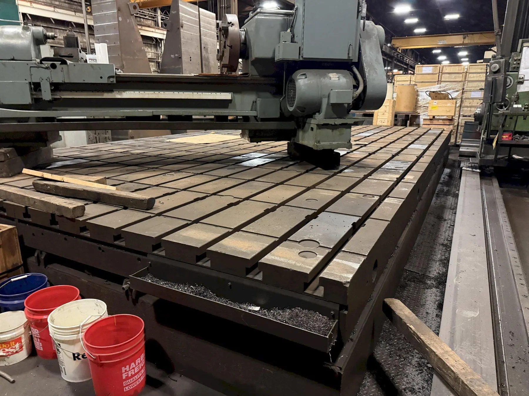 192" WIDE X 360" LONG X 12" THICK T-SLOTTED FLOOR PLATE. STOCK #0433326