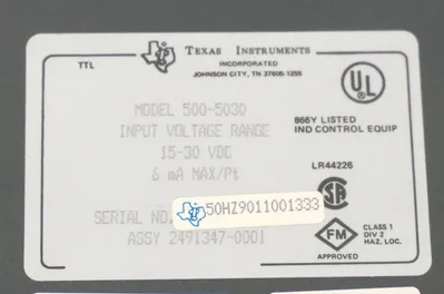 TEXAS INSTRUMENTS 500-5030 LVDC INPUT MODULE 5005030 REPAIRED