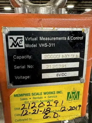 20000 LB VIRTUAL MEASURMENT CRANE SCALE