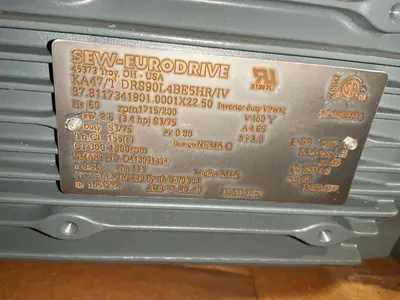 Used SEWEURODRIVE KA47/T DRS90L4BE5HR/IV Motors (misc) Ohio US | HGR 24 #1556820