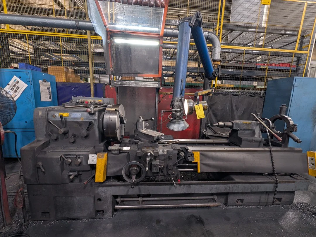 Hwacheon Manual Lathe Apprx. 20" 3-Jaw Chuck, Apprx. 76" distance between centers, , Apprx. 24-26"