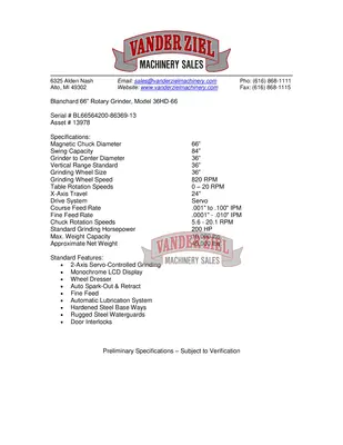 USED 2013 BLANCHARD 36HD-66