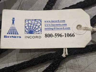M3000BK | InCord  Knotless Netting 4" Square Holes 2" Web Border 17.5ft x 16.83ft - New Other
