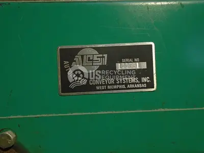 USED 1998 CONSOLIDATED CBD-2943 DOUBLE CHAMBER CLOTHING BALER & CONVEYOR