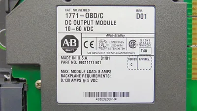 Allen Bradley 1771-OBD/C PLC-5 10-60VDC Output Module Rev. D01 Used