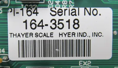 NEW THAYER SCALE PI-164 PC BOARD D-35833-K PI164
