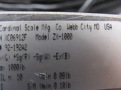 Cardinal Scales ZX-1000 1000 Lbs. 20VDC Stainless Steel Tension Load Cell