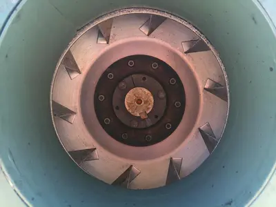 SPC9187  Blower 2,000 cfm centrifugal fan New York Blower model 2108 Alum wheel, 15 hp, CS