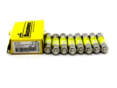 NEW LOT OF 8 BUSSMANN LP-CC-1 FUSES LPCC1