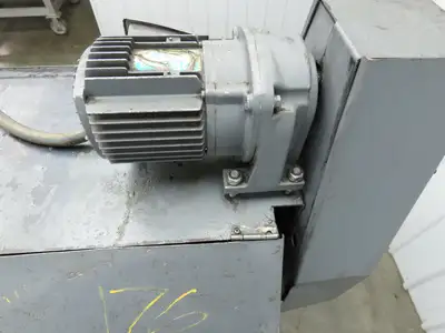 Enomoto 37"W x 8' 4" Chip Conveyor 26"Belt 46" Discharge 220V *READ*